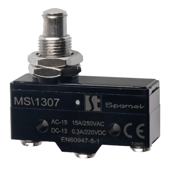 MS\1307 Miniature switch long straight pusher
